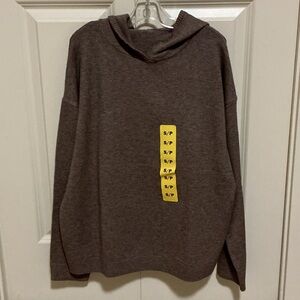 Women's Cozy Brown Crewneck Sweater